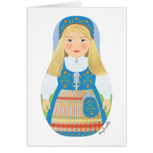 Norwegian Matryoshka Card