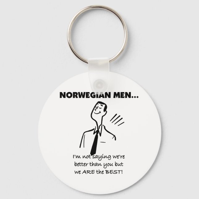 Norwegian Men Are The Best Key Ring (Front)