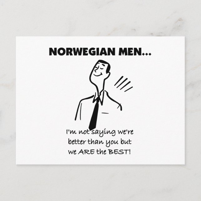 Norwegian Men Are The Best Postcard (Front)