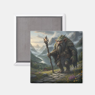 Norwegian Mountain Troll-Folklore Art Magnet
