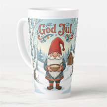 Norwegian Nisse God Jul Christmas Latte Mug
