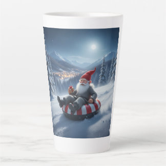 Norwegian Nisse Sledding, Latte Mug