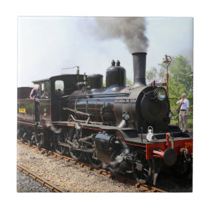 Norwegian No 376 engine at Kent & East Sussex Rail Ceramic Tile