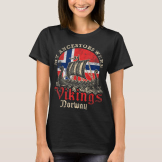 Norwegian Norway Viking Ship Flag T-Shirt