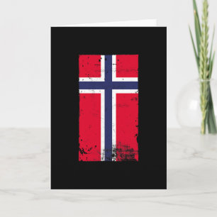 Norwegian Pride Travel Vacation Norway Flag Card