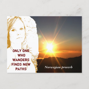 Norwegian proverb -postcard postcard