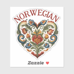 Norwegian Rosemaling Folk Art Heart