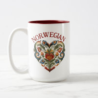 Norwegian Rosemaling Folk Art Heart 