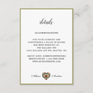 Norwegian Rosemaling Heart   Details Enclosure