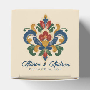 Norwegian Rosemaling Wedding  Favour Box