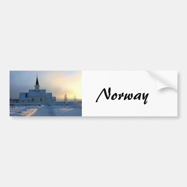 Norwegian Snow Bumper Sticker (Front)