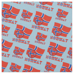 Norwegian Soccer Ball and Flag Fabric