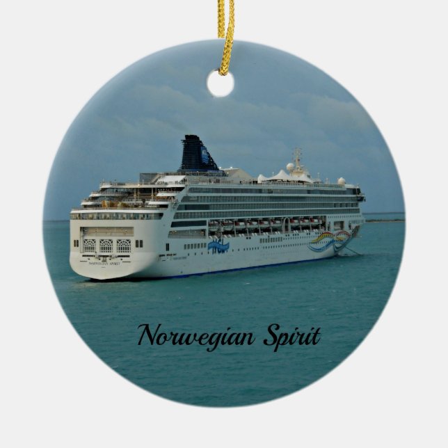 Norwegian Spirit Ceramic Tree Decoration (Front)