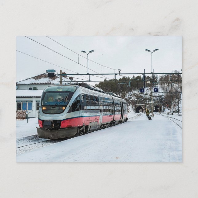 Norwegian State Railways BM 93 at Dombås 2016 Postcard (Front)