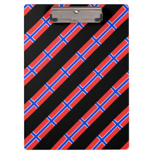 Norwegian stripes flag clipboard