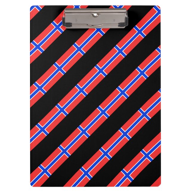 Norwegian stripes flag clipboard (Front)