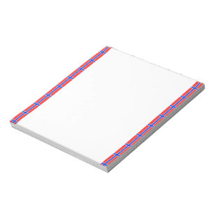 Norwegian stripes flag notepad