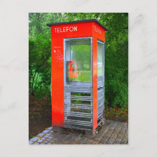 Norwegian Telephone Booth Postcard