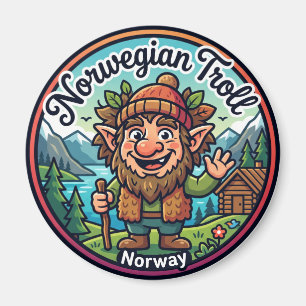 Norwegian Troll Folklore Norway Magnet