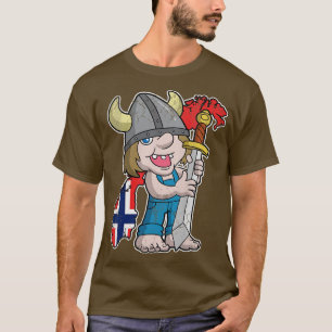 Norwegian Troll Norway Map Flag T-Shirt