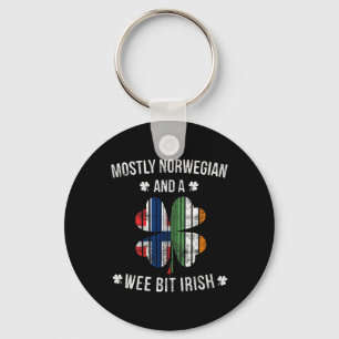 Norwegian Wee Bit Irish Norway St Patricks Day Gif Key Ring