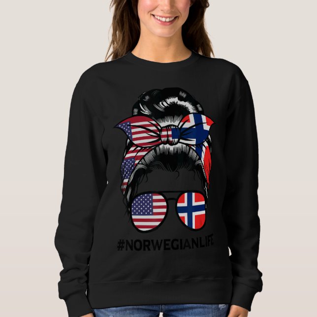 Norwegianlife Norwegian Flag Sweatshirt (Front)