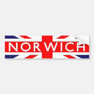 Norwich : British Flag Bumper Sticker