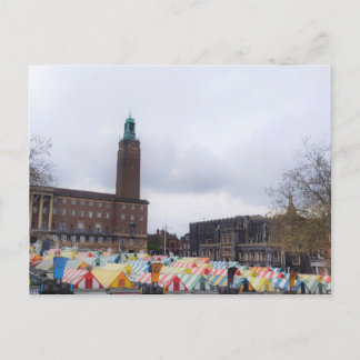 Norwich city hall postcard