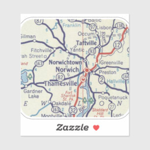 Norwich CT Classic Map