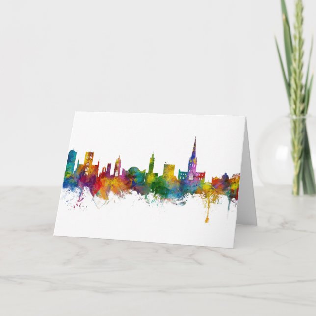 Norwich England Skyline Card (Front)