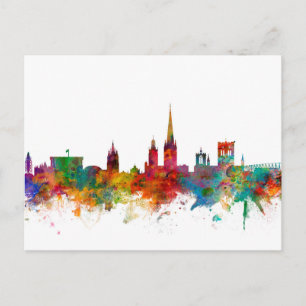 Norwich England Skyline Postcard