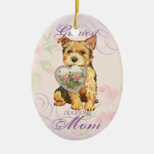 Norwich Heart Mum Ceramic Ornament