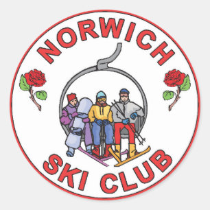 Norwich Ski Club stickers (3"x3" set of 6)