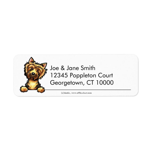 Norwich Terrier Clean & Simple Return Address Label (Front)