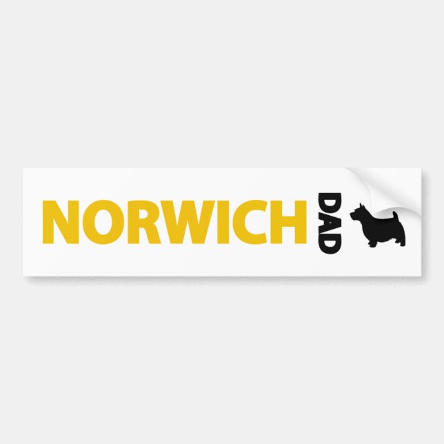 Norwich Terrier Dad Bumper Sticker (Front)