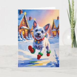 Norwich Terrier Dog Christmas Greeting Card