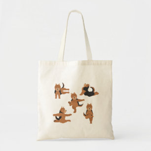 Norwich Terrier dog doing yoga Tote bag