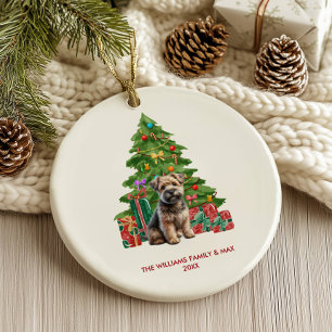 Norwich Terrier Dog Personalised Christmas Ceramic Ornament