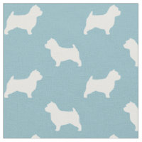 Norwich Terrier Dog Silhouettes Blue and White