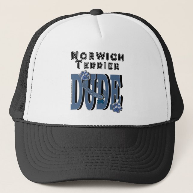 Norwich Terrier DUDE Trucker Hat (Front)