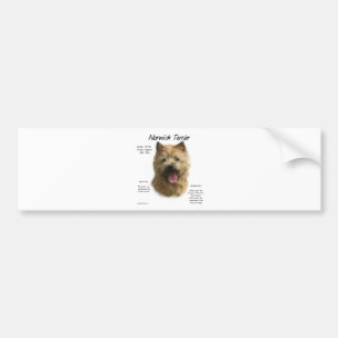 Norwich Terrier History Design Bumper Sticker