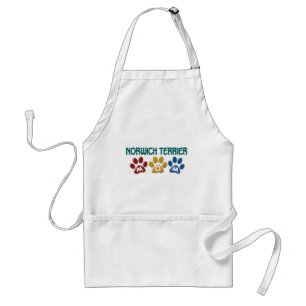 NORWICH TERRIER Mum Paw Print 1 Standard Apron