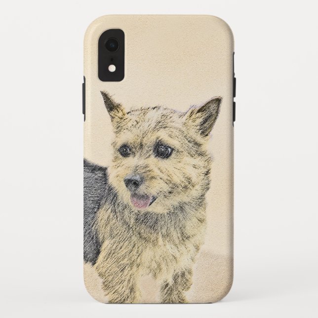Norwich Terrier Painting - Cute Original Dog Art Case-Mate iPhone Case (Back)