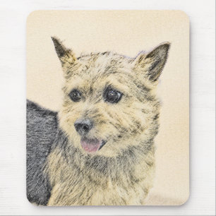 Norwich Terrier Painting - Cute Original Dog Art Mouse Pad