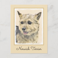 Norwich Terrier Painting - Cute Original Dog Art