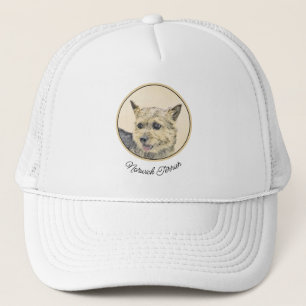 Norwich Terrier Painting - Cute Original Dog Art Trucker Hat