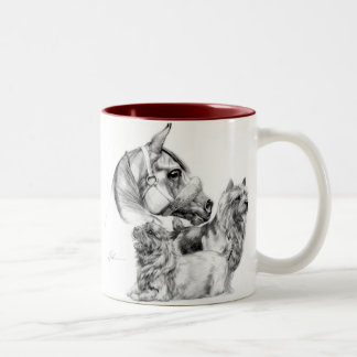 Norwich Terriers and Horse Mug