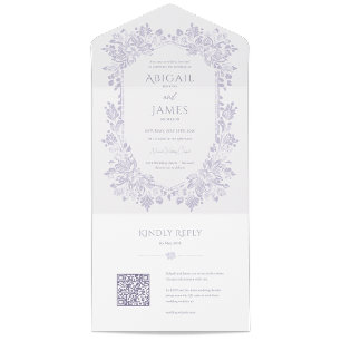 Norwich Wedding Invitation with RSVP Card