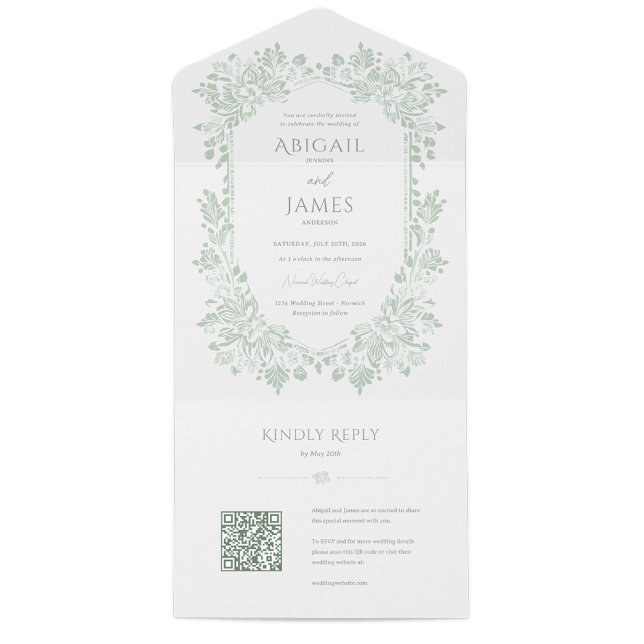 Norwich Wedding Invitation with RSVP Card (Creator Uploaded)