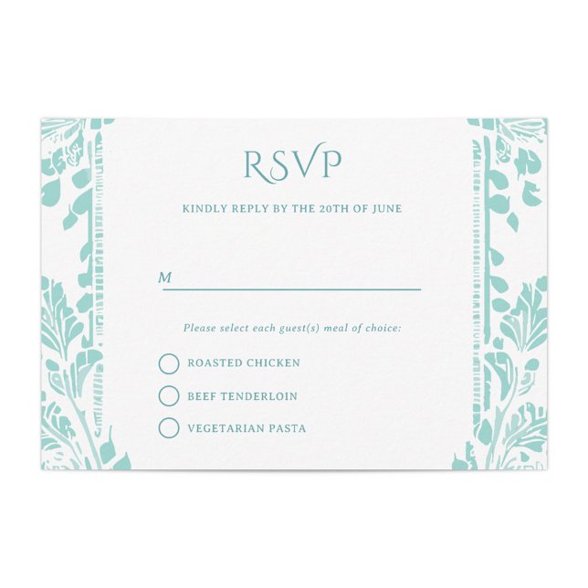 Norwich Wedding RSVP Cards (Traditional and customizable RSVP text)